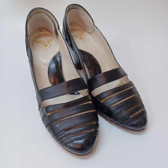 John Fluevog Heels Black Leather Pumps Blind Faith Womens size 7 - Picture 9 of 16